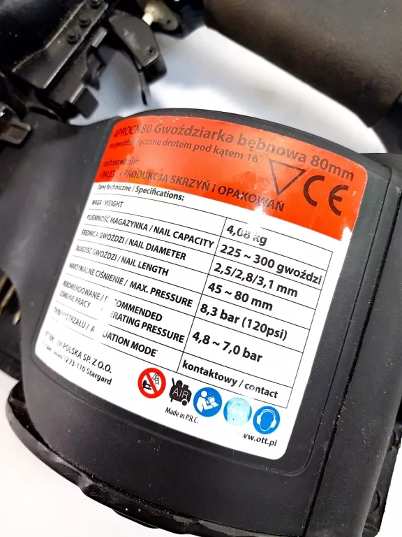 GWOŹDZIARKA PNEAUMATYCZNA OTTENSTEIN 4PROCN80 + PUD