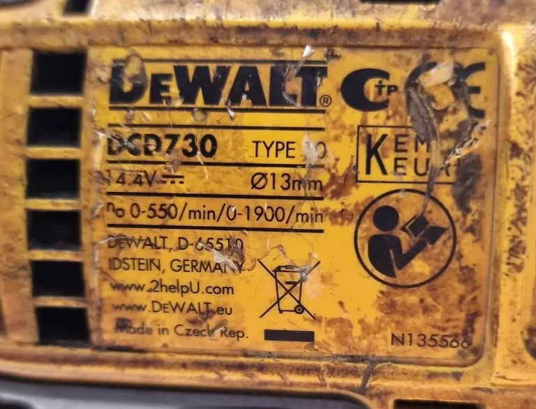 WKRĘTARKA DEWALT DCD730 WALIZKA KOMPLET