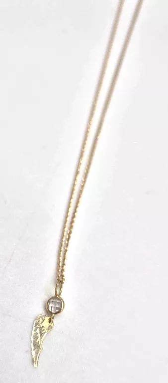 DELIKATNY ZŁOTY ŁAŃCUSZEK Z ZAWIESZKĄ 1.15G/585/45CM