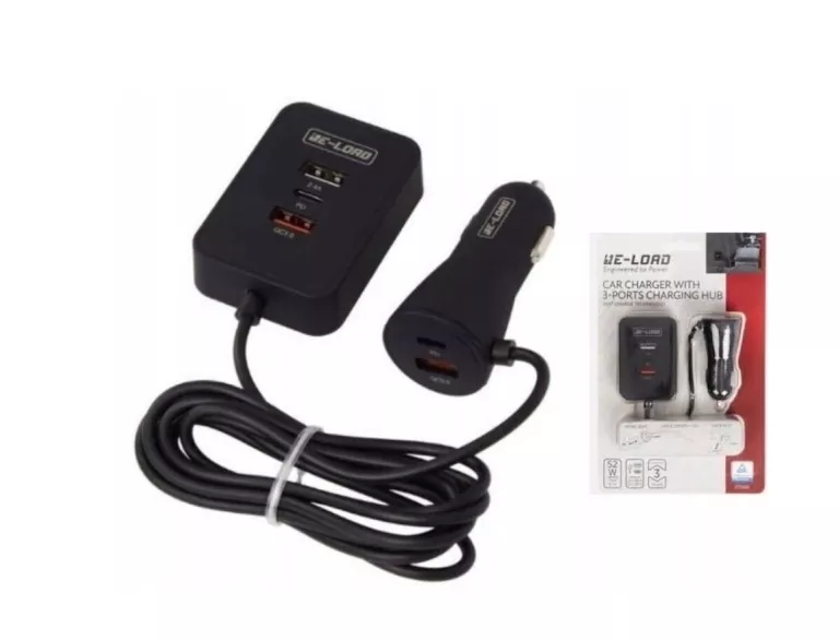 ŁADOWARKA SAMOCHODOWA ,USB 3.1 TYP C NL PRODACTION 3100 MA