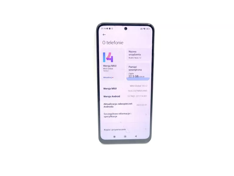 TELEFON XIAOMI REDMI NOTE 12 4GB/128GB + PAPIERY 23R