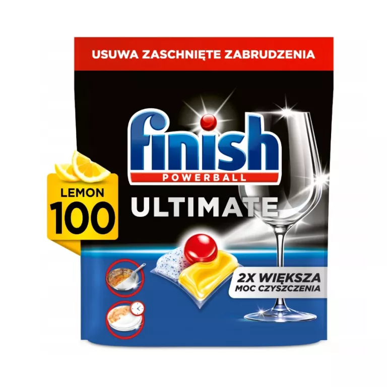 FINISH ULTIMATE KAPSUŁKI DO ZMYWARKI DO NACZYŃ ZAPACH CYTRYNA 100 SZTUK