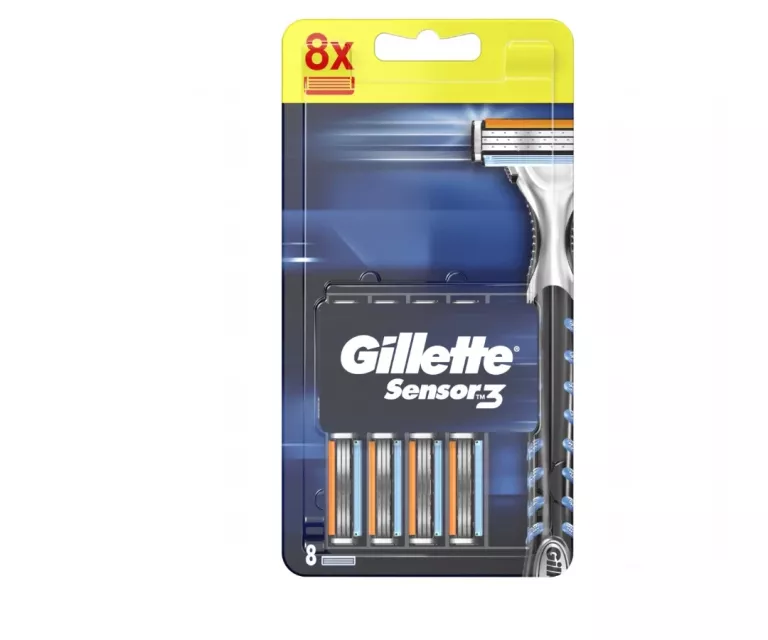 MASZYNKA NA WKŁADY DO GOLENIA GILLETTE SENSOR3+ COMFORT + 8 WKŁADÓW