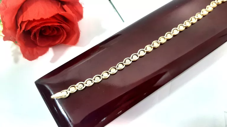 PIĘKNA ZŁOTA BRANSOLETKA 3,23 G 585 18CM