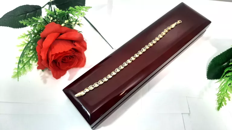 PIĘKNA ZŁOTA BRANSOLETKA 3,23 G 585 18CM