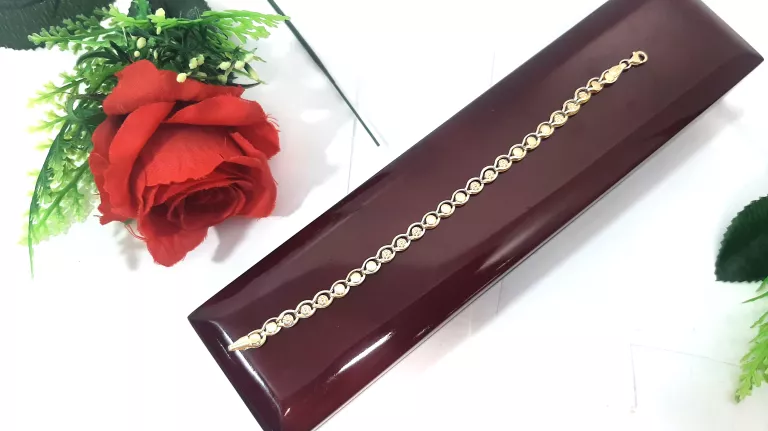 PIĘKNA ZŁOTA BRANSOLETKA 3,23 G 585 18CM