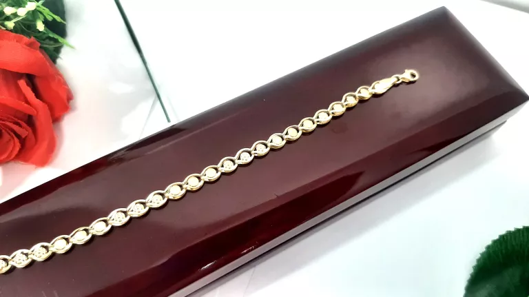 PIĘKNA ZŁOTA BRANSOLETKA 3,23 G 585 18CM