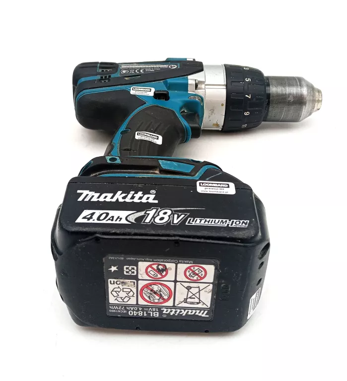 WKRĘTARKA MAKITA DHP 458 1 X AKU 4AH + ŁADOWARKA DC18RC