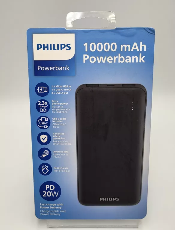 POWERBANK PHILIPS 10000MAH 20W DLP1812PB
