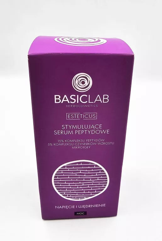 STYMULUJĄCE SERUM PEPTYDOWE NA NOC BASICLAB / NAPIĘCIE I UJĘDRNIENIE 30ML