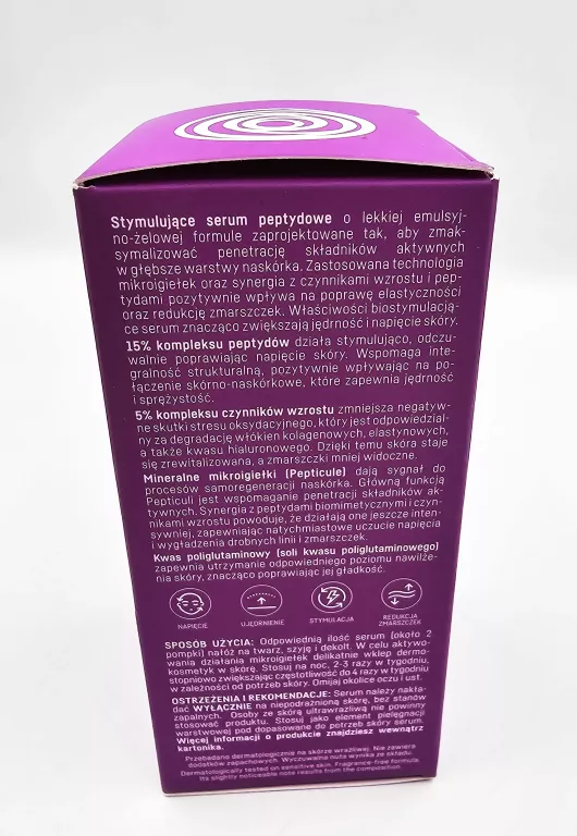 STYMULUJĄCE SERUM PEPTYDOWE NA NOC BASICLAB / NAPIĘCIE I UJĘDRNIENIE 30ML