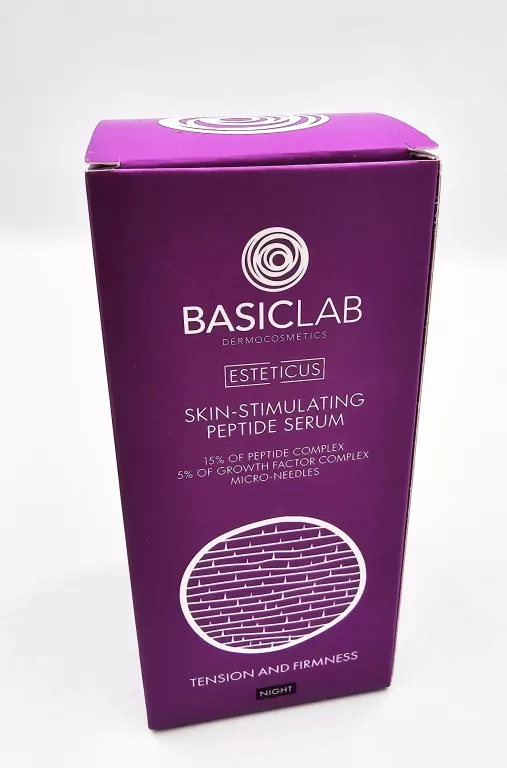 STYMULUJĄCE SERUM PEPTYDOWE NA NOC BASICLAB / NAPIĘCIE I UJĘDRNIENIE 30ML