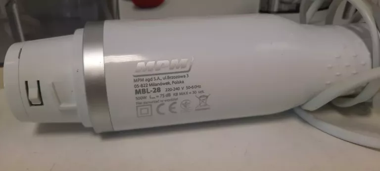 BLENDER RĘCZNY MPM BIAŁY  PUDEŁKO