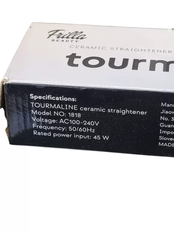 PROSTOWNICA DO WŁOSÓW TOURMALINE 1818  / AC100-240V / 45W