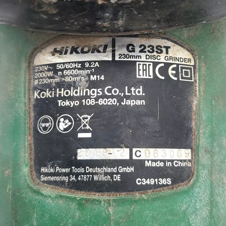 SZLIFIERKA KĄTOWA HIKOKI G23ST