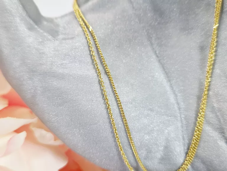 ŚLICZNY ZŁOTY ŁAŃCUSZEK | PODWÓJNY | P:333, W:2,66G. DŁ: 40CM