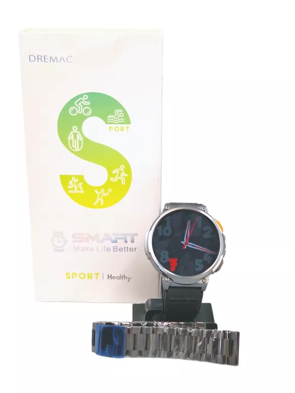 SMARTWATCH MĘSKI FV6-A 2 PASKI K66PRO KOMPLET