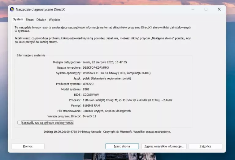 LAPTOP LENOVO IDEAPAD 3 15ITL6 I5-1135G7 8GB 512GB SSD W11