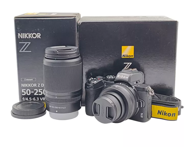 APARAT NIKON Z50 + OBIEKTYW DX 16-50MM VR + OBIEKTYW DX 50-250MM VR
