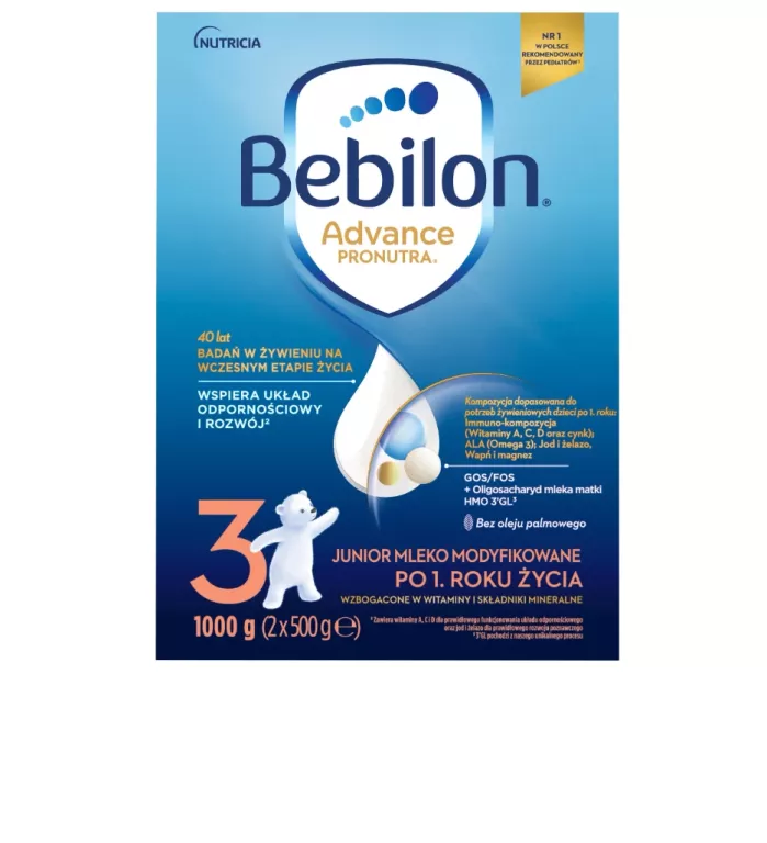 MLEKO MODYFIKOWANE BEBILON ADVANCE PRONUTRA 3 1000 G