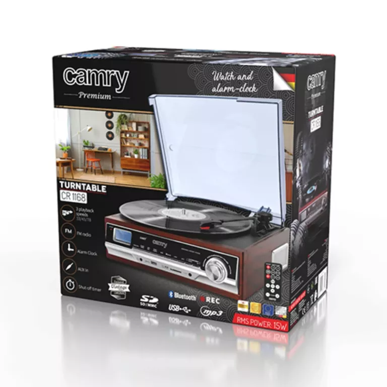 GRAMOFON Z RADIEM I BLUETOOTH CAMRY