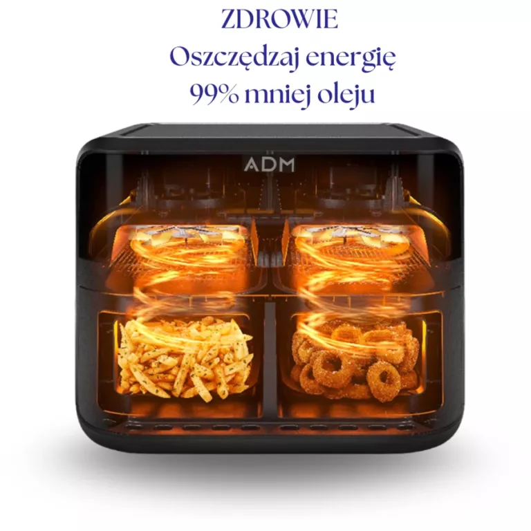 FRYTKOWNICA ADM DOUBLE AIR FRYER – 2 KOSZE 8L