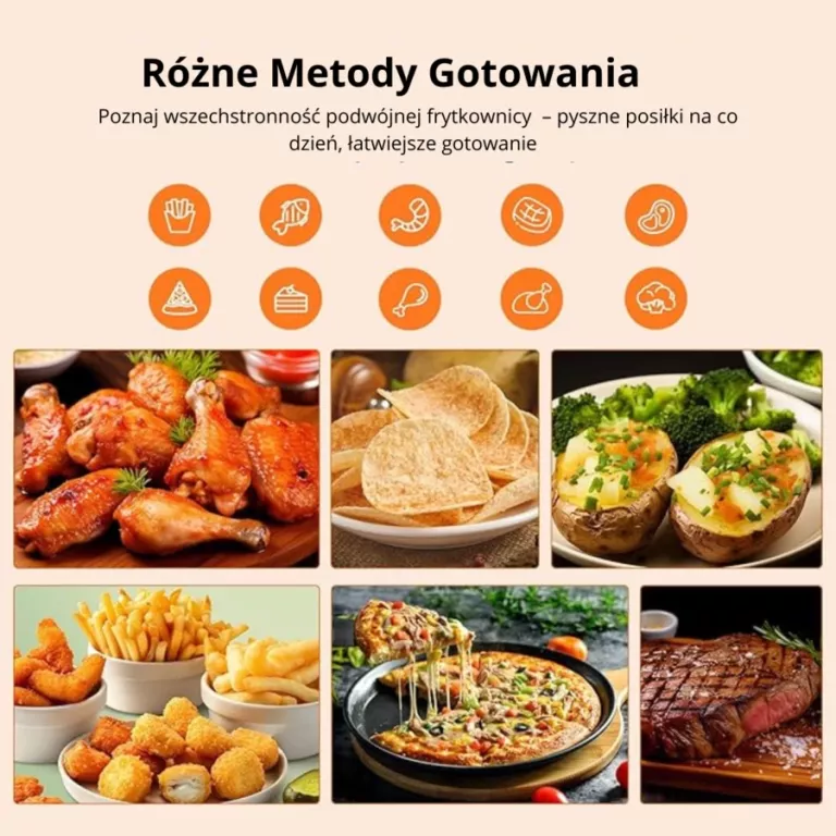 FRYTKOWNICA ADM DOUBLE AIR FRYER – 2 KOSZE 8L