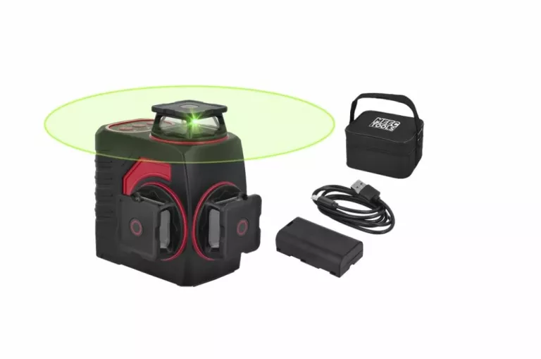 MEEC TOOLS CROSS LASER KRZYŻOWY ZIELONY 3X360°