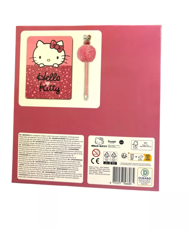 HELLO KITTY NOTATNIK Z DŁUGOPISEM