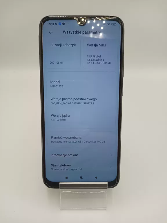 TELEFON XIAOMI REDMI NOTE 7 CZARNY 4/64 GB+ŁADOWARKA