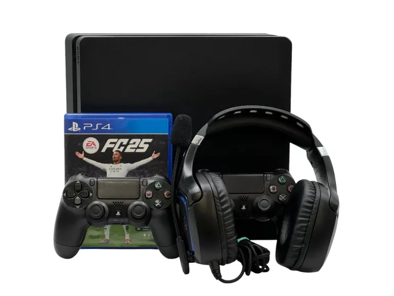 KONSOLA SONY PLAYSTATION 4 PS4 SLIM 500GB CUH-2216A + 2X PAD + SŁUCHAWKI