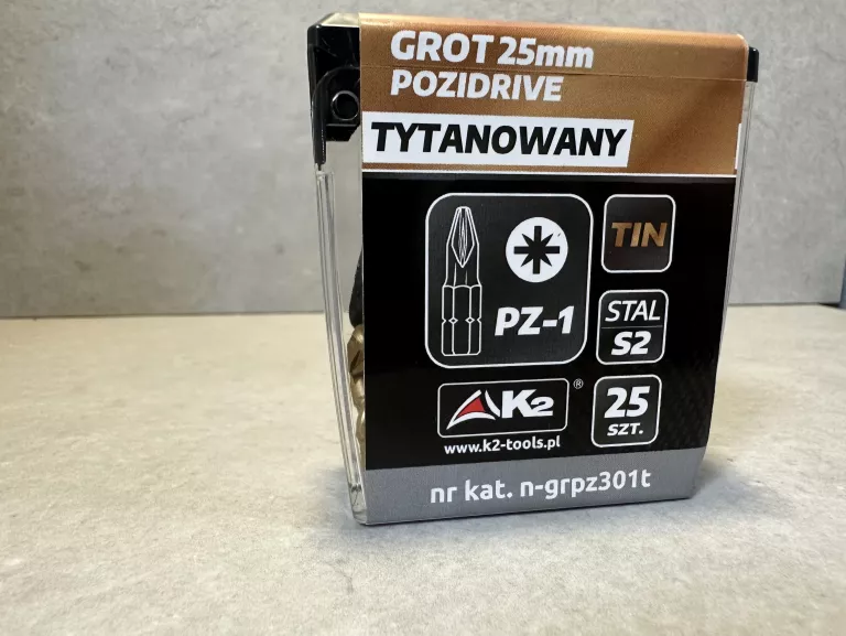 GROT BIT UDAROWY IMPACT STAL S2 PZ-1 POZIDRIVE 25MM TYTANOWE