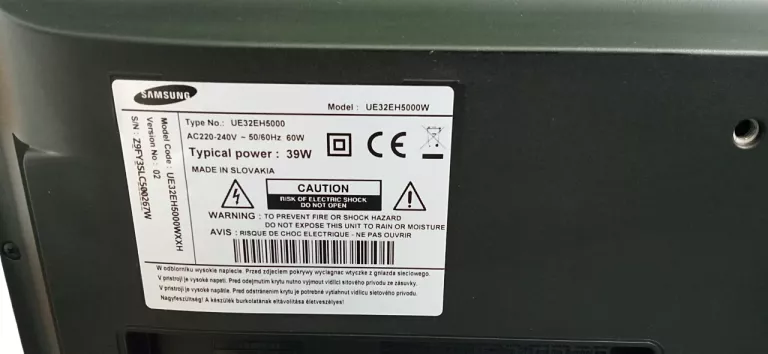 TELEWIZOR SAMSUNG UE32EH5000W 32" FHD DVB-T