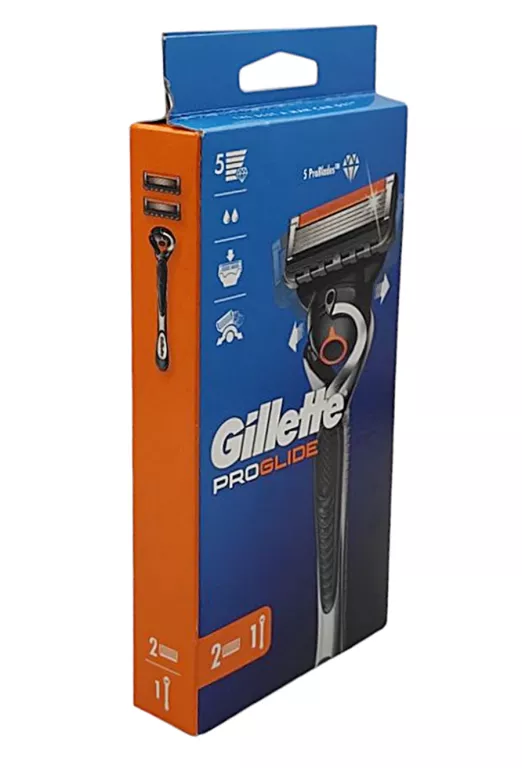 GILLETTE PROGLIDE MASZYNKA DO GOLENIA DLA MĘŻCZYZN, 2 WKŁADY WYMIENNE