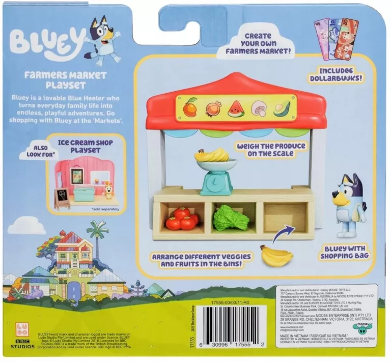 BLUEY BLUE - SKLEP SPOŻYWCZY ZESTAW Z FIGURKĄ PIESKA I AKCESORIAMI