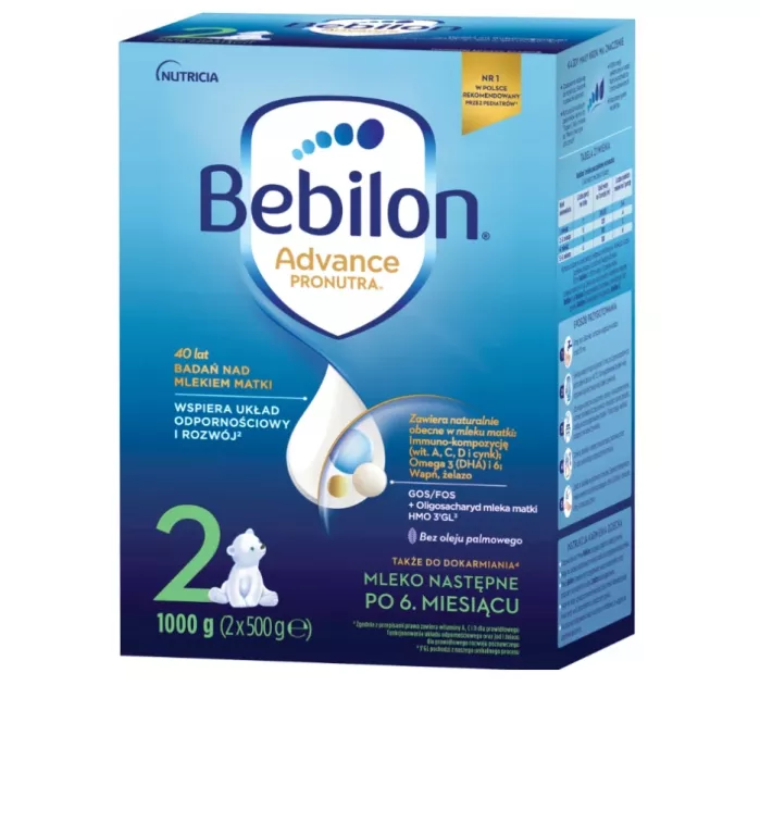 BEBILON 2 ADVANCE PRONUTRA MLEKO NASTĘPNE 1000 G