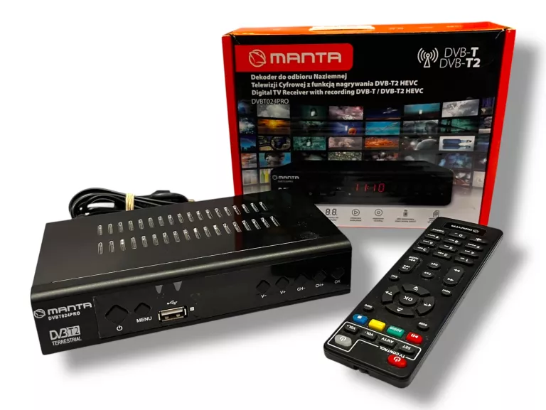 DEKODER MANTA DVBT024PRO DVBT-2 HVEC H.264