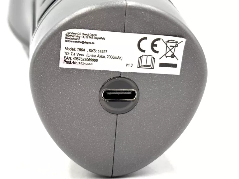 ODKURZACZ RĘCZNY CLEANMAXX 14927 BEZPRZEWODOWY 2-W-1 SZARY USB-C