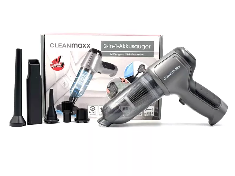 ODKURZACZ RĘCZNY CLEANMAXX 14927 BEZPRZEWODOWY 2-W-1 SZARY USB-C