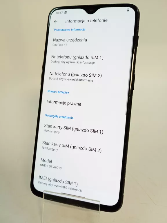 SMARTFON ONEPLUS 6T 8 GB / 256 GB 4G (LTE) CZARNY