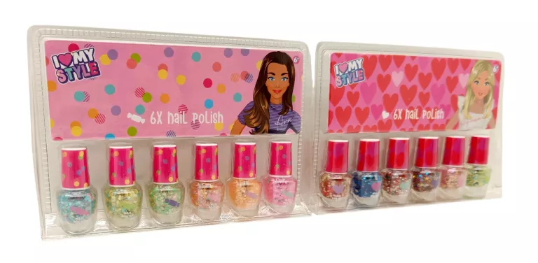 LAKIERY DO MALOWANIA PAZNOKCI DLA DZIECI KOLOROWE I LOVE MY STYLE 6X3,5ML