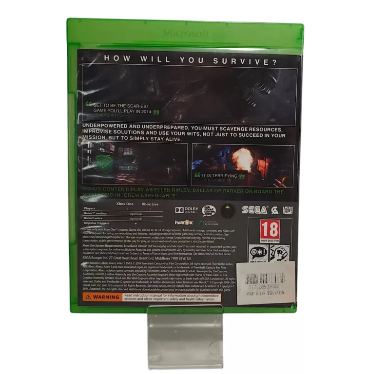 ALIEN ISOLATION XBOX ONE