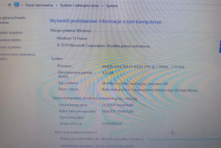 LAPTOP ACER 17" E5-771 I3-4005U 4GB 1TB