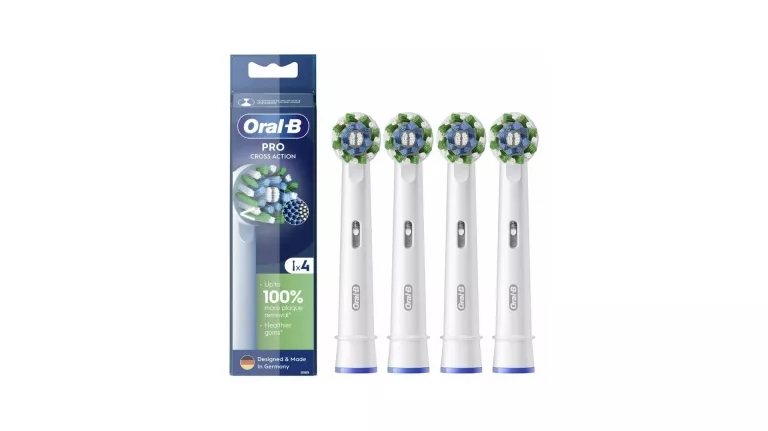 KOŃCÓWKI DO SZCZOTECZKI ORAL-B PRO CROSS ACTION, 4 SZT. BIAŁE