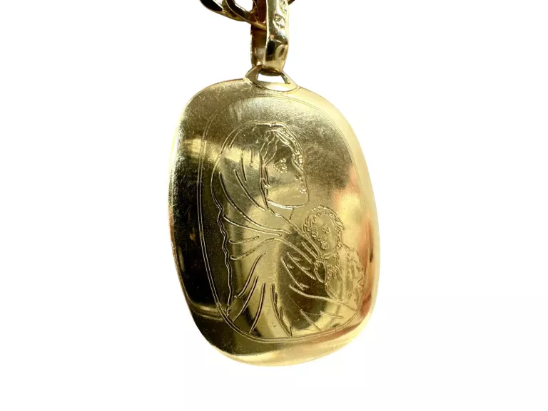 ZŁOTY ŁAŃCUSZEK Z MATKĄ BOSKĄ P.585 W.10,23 DŁ.51 CM
