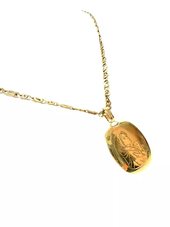 ZŁOTY ŁAŃCUSZEK Z MATKĄ BOSKĄ P.585 W.10,23 DŁ.51 CM