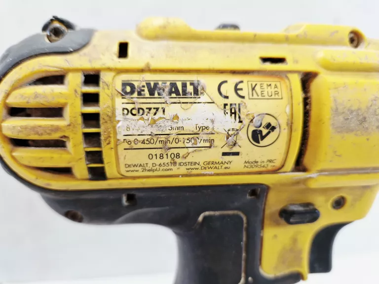 WKRĘTARKA DEWALT DCD771 18V | 2X AKUMULATOR 1.3AH | ŁADOWARKA