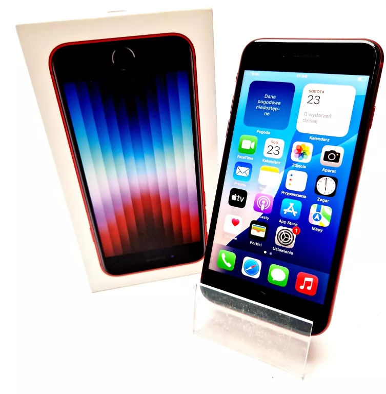 TELEFON IPHONE SE 2022 128GB CZERWONY BATERIA 83%