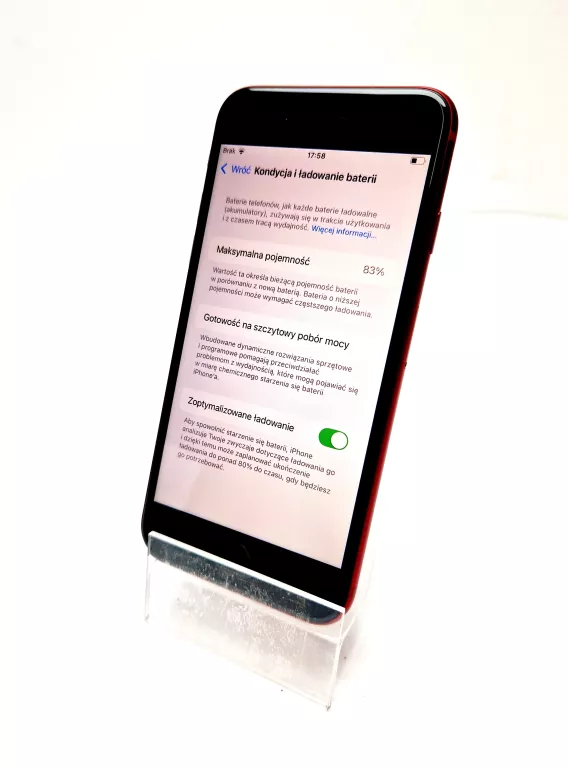 TELEFON IPHONE SE 2022 128GB CZERWONY BATERIA 83%