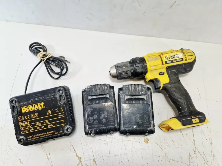 WKRĘTARKA DEWALT DCD771 18V | 2X AKUMULATOR 1.3AH | ŁADOWARKA